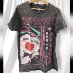 Women's Sanrio Kuromi's Pretty Journey Washed Black Short Sleeve TShirt Medium